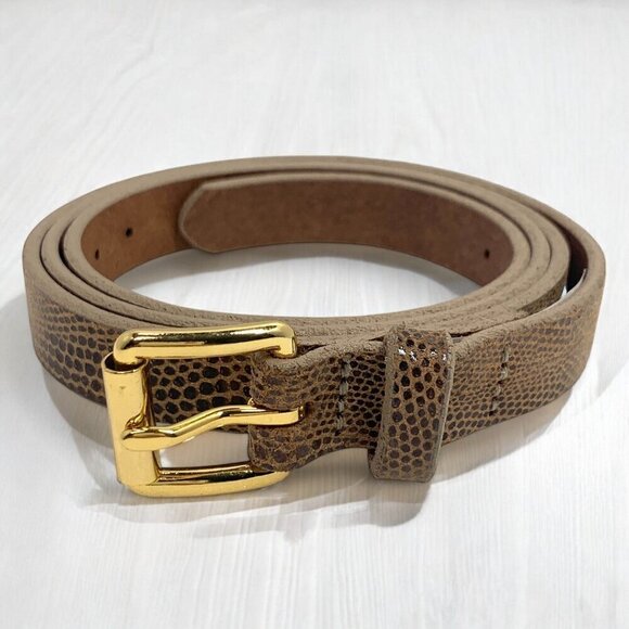 Gap Skinny Women's Belt Genuine Cow Leather Tan With Gold Buckle Size Small - Picture 1 of 5